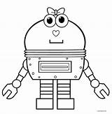 Clipart Robot Pages Coloring Cartoon Colouring Cute Clip Library sketch template