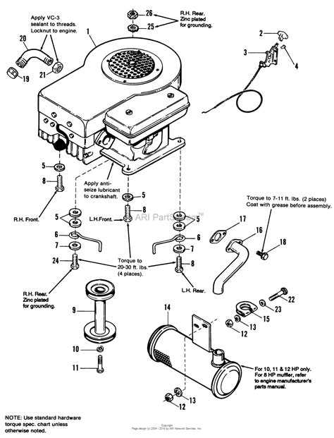 simplicity   hp gear   rotary mower parts diagram  engine group