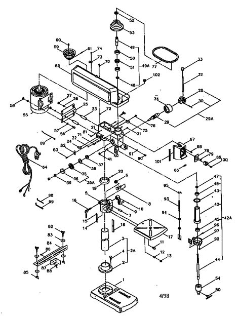 Craftsman 10 Drill Press Parts Model 137280070 Sears Partsdirect