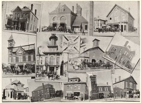 view of all dayton fire houses from the 1903 fire department annual report from the special