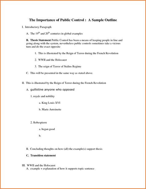 outline examples format   writ