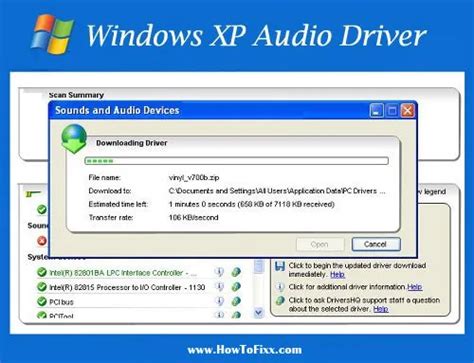 install windows xp audio  sound driver