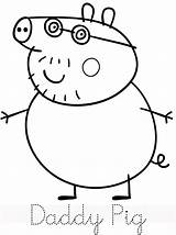 Pig Peppa Coloring Pages Daddy Print Family Kids Printable Felt Diy Trace Template Colouring Friends Magnets Colour George Papa Them sketch template