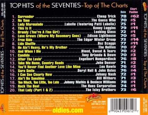 top hits of the 70s [collectables] various artists songs reviews