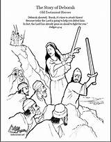 Deborah Judges Barak Stories Bibel Children Zota Rosette sketch template