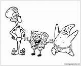 Spongebob Pages Friends Coloring Color Online sketch template