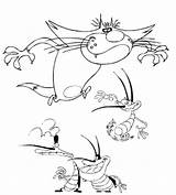 Oggy Colorare Maledetti Cockroaches Cafards Scarafaggi Coloriages Morningkids sketch template