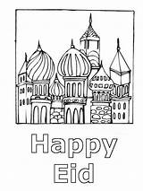 Eid Coloring Kids Pages Card Template Colouring Mubarak Printable Sheets Choose Board sketch template