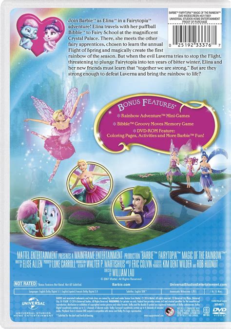 barbie fairytopia magic   rainbow  dvd   artwork