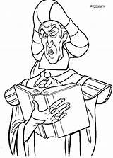 Coloring Frollo Pages Notre Dame Hunchback sketch template
