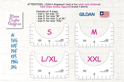 printable  shirt alignment tool printable templates