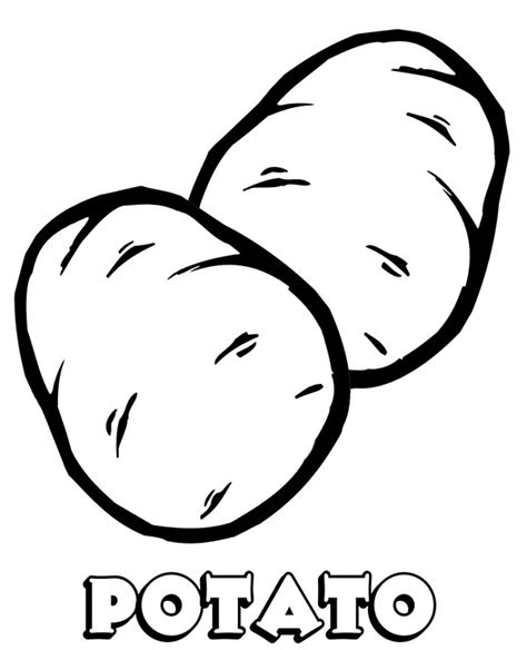 printable potatoes coloring page vegetable