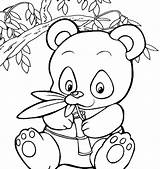 Panda Coloring Bear Cute Pages Color Printable Getcolorings Getdrawings Drawing Easy sketch template