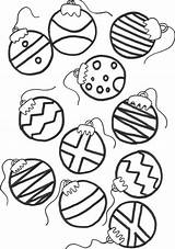 Christmas Coloring Pages Kids Ornaments Ornament Tree Baubles Printable Drawings Sheet Simple Decorations Clipart Drawing Colouring Color Sheets Balls Print sketch template