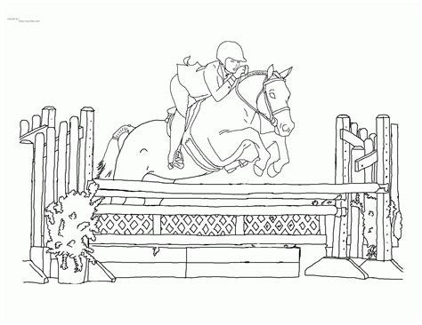 girl  horse jumping coloring pages coloring home