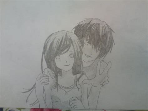 Drawing Anime Sweet Couple Hugging Division Of Global