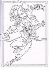 Spiderman Green Coloring Goblin Pages Man Vs Fighting Printable Drawings Colouring Marvel Template Super Movie Choose Board Superhero sketch template