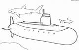 Coloring Pages Submarine Print Color Kids sketch template