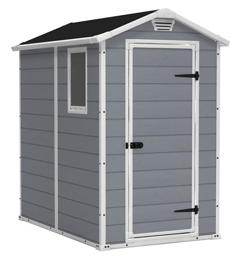 Keter Manor 4x6 Resin Outdoor Storage Shed Kit Perfect To Store Patio