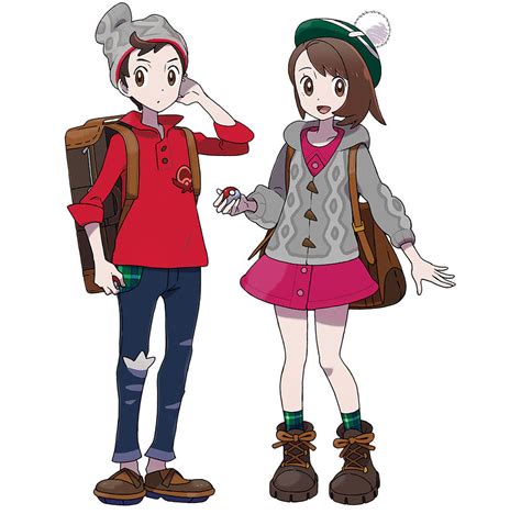 official renders  player characters pokemon sword  shield