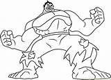 Coloring Hulk Monster Green Pages Coloringpages101 sketch template