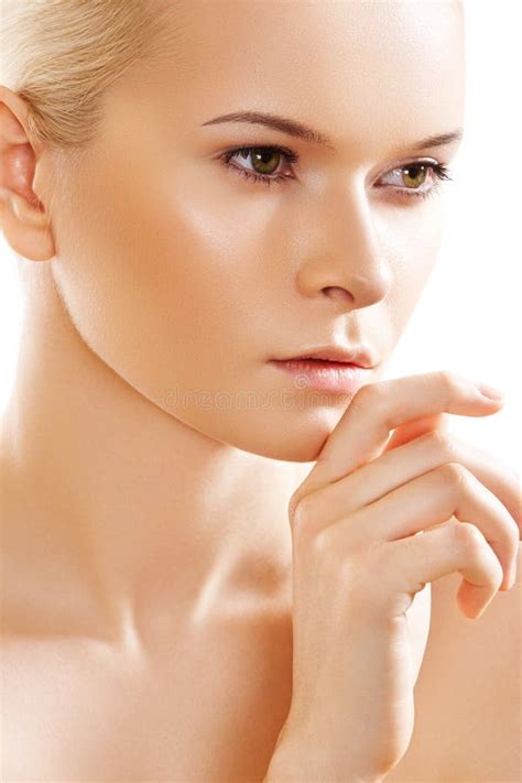 wellness skin care sensual spa purity face model stock image image