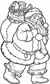 Claus Colouring Merry sketch template