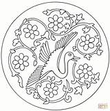 Coloring Pages Japanese Roundel Bird Designs Printable Colorings Getdrawings Getcolorings Drawing Creative sketch template
