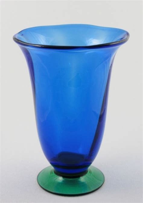 Erika Lagerbielke Orrefors Cobalt Blue Art Glass Vase