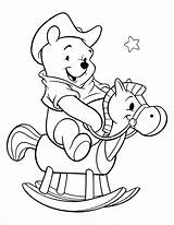 Pooh Winnie Coloring Pages Disney Horse Rocks Kids sketch template