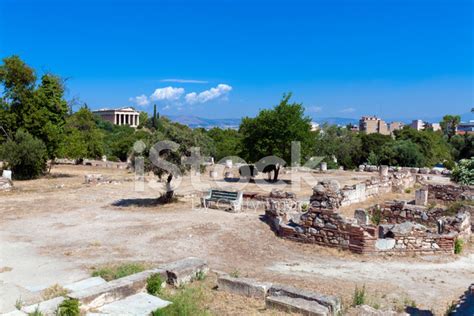 agora  acropolis athens greece stock photo royalty  freeimages