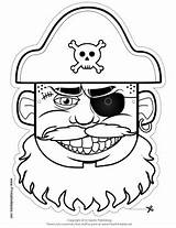 Pirate Mask Printable Outline Template Coloring Captain Masks Kids Pirates Pages Sheets Pdf Hat sketch template