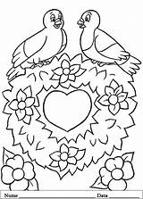 Ziua Indragostitilor Colorat Valentin Sfantul Animale Planse Desene Dibujos Valentines Passarinhos Imagini Imaginea Corazones sketch template