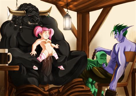 Rule 34 Chair Fellatio Female Gnome Green Hair Hair Night Elf Oral