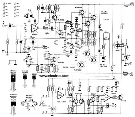 guitar amplifier circuit diagram  pcb layout   audio amplifier car audio