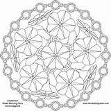 Mandala Birthstone Kaleidoscope Ausmalbilder sketch template