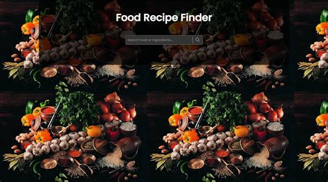 food recipe finder  html css  javascript  source code