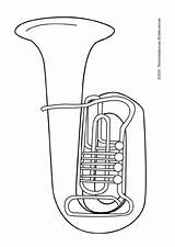 Tuba Coloring Drawing Edupics Musical Draw sketch template