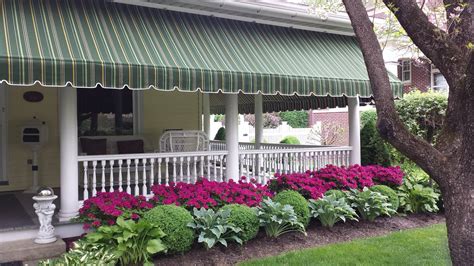 beautiful striped sunbrella porch awning lititz pa kreiders canvas service