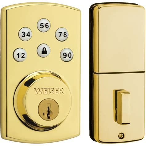 weiser lock powerbolt smart key deadbolt lock brass brantford home hardware