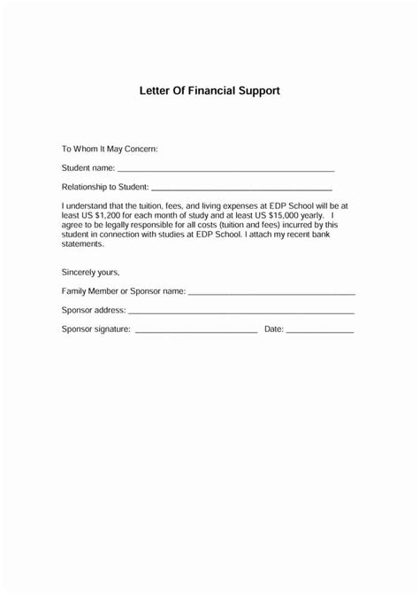 letter  financial responsibility template unique  proven letter