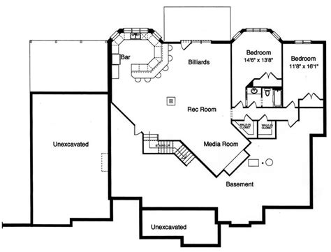 plan  walkoutbasementfloorplan basement floor plans floor plans house plans