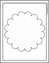Coloring Flower Shape Pattern Pages Outline Adults Kids sketch template