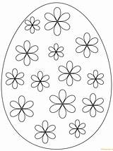 Easter Coloring Egg Pages Flowers Simple Printable Eggs Color Print Book Online Supercoloring Drawing Puzzle Kids sketch template