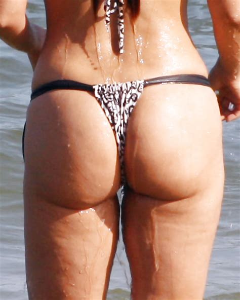 nana gouvea at the beach show off her butt in thong bikini