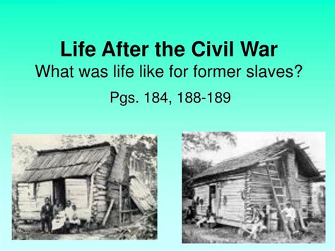 Ppt Life After The Civil War What Was Life Like For