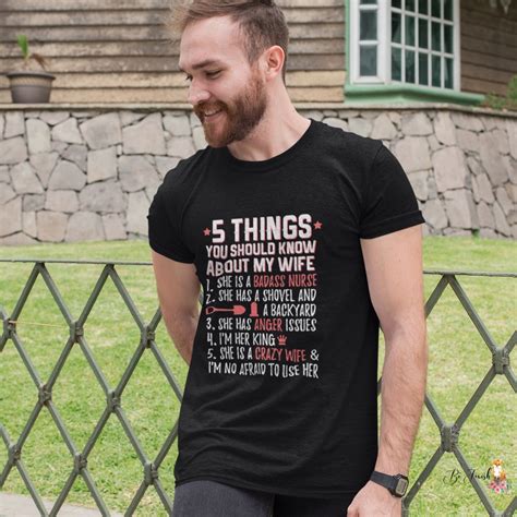 5 things you should know about my wife t shirt funny shirt etsy