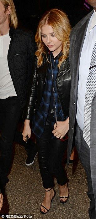 teenage kick ass chloe moretz 16 wears two different leather led