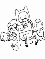 Coloring Adventure Time Pages Jack Finn Lunch Take Their sketch template