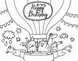 Birthday Coloring Party Tart Fruit Coloringcrew Hat sketch template